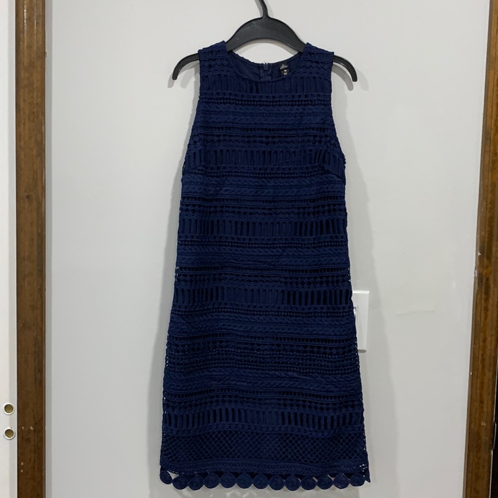 Sleeveless Navy Blue Dress